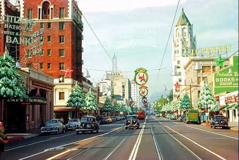 Fotografías en color del tranquilo Los Ángeles durante y después de la Segunda Guerra Mundial