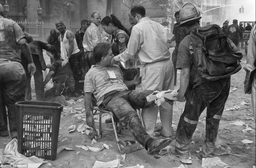 Fotos del británico Phil Penman, que estaba en la escena del ataque terrorista del 9/11