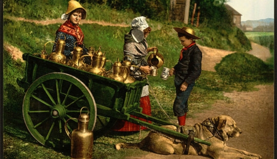 Fotos únicas pintadas a mano de la década de 1890