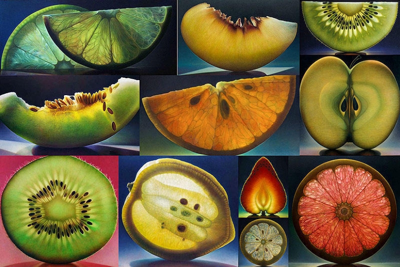 Frutas transparentes de Dennis Wojtkiewicz