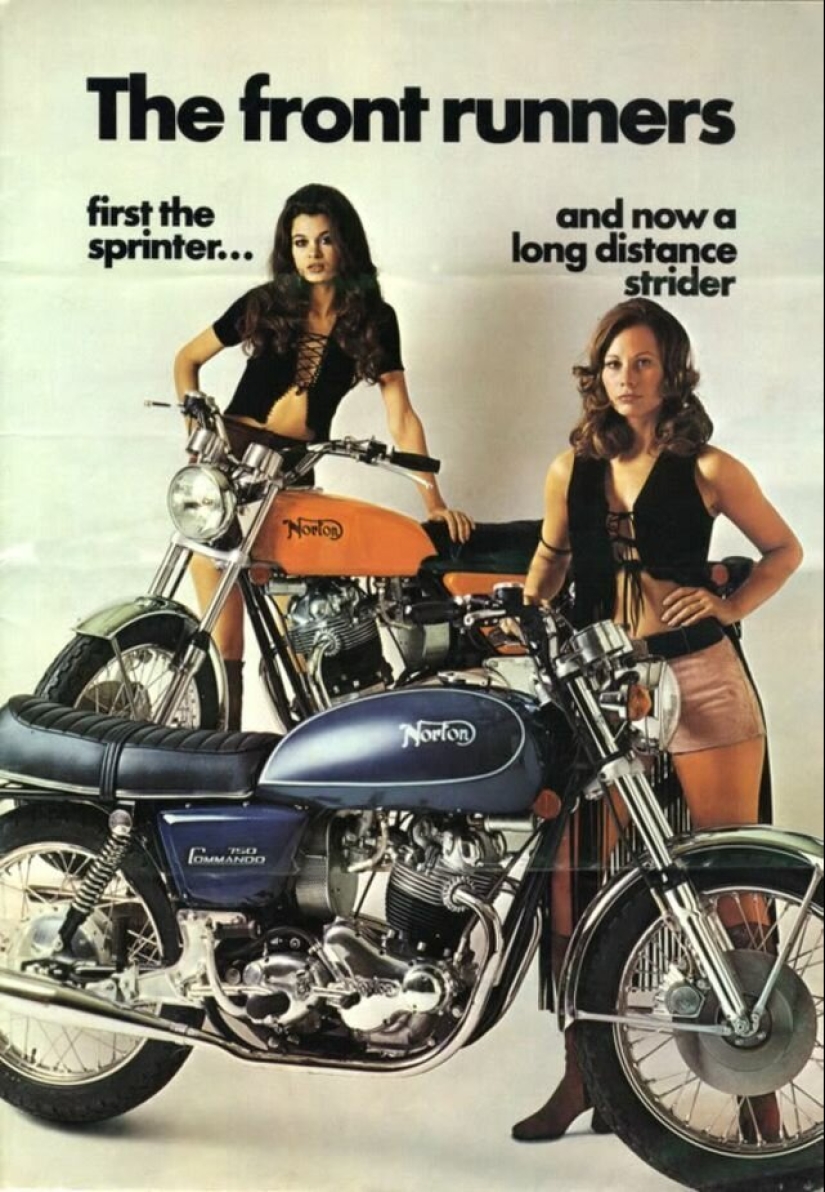 Girls and motorcycles — 20 wonderful retro pictures