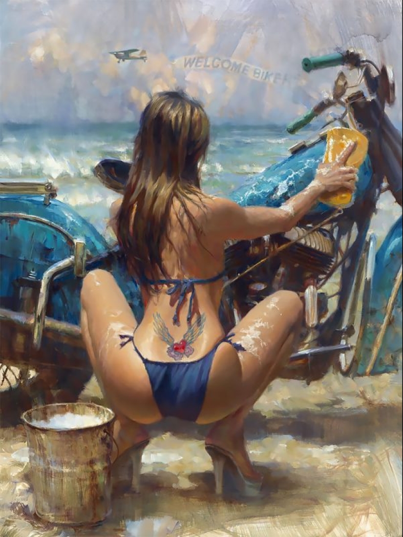 God Moto art David UHL and his beauty Harley-Davidson God Moto art David UHL and his beauty Harley-Davidson