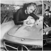 Gorgeous Sophia Loren and her Mercedes-Benz 300SL