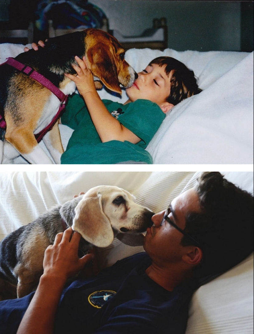 Heart breaks: the first and last photos of the owners with their pets Heart breaks: the first and last photos of the owners with their pets