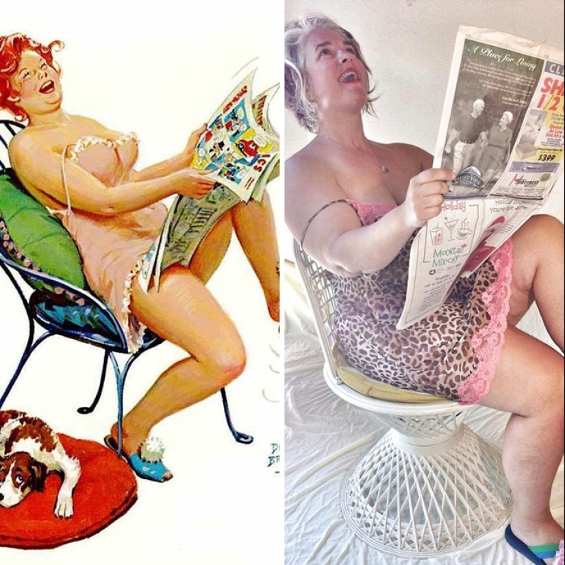 Hilda de lujo en una interpretación moderna: una mujer recreó las imágenes de la famosa BBW pin-up de los años 50