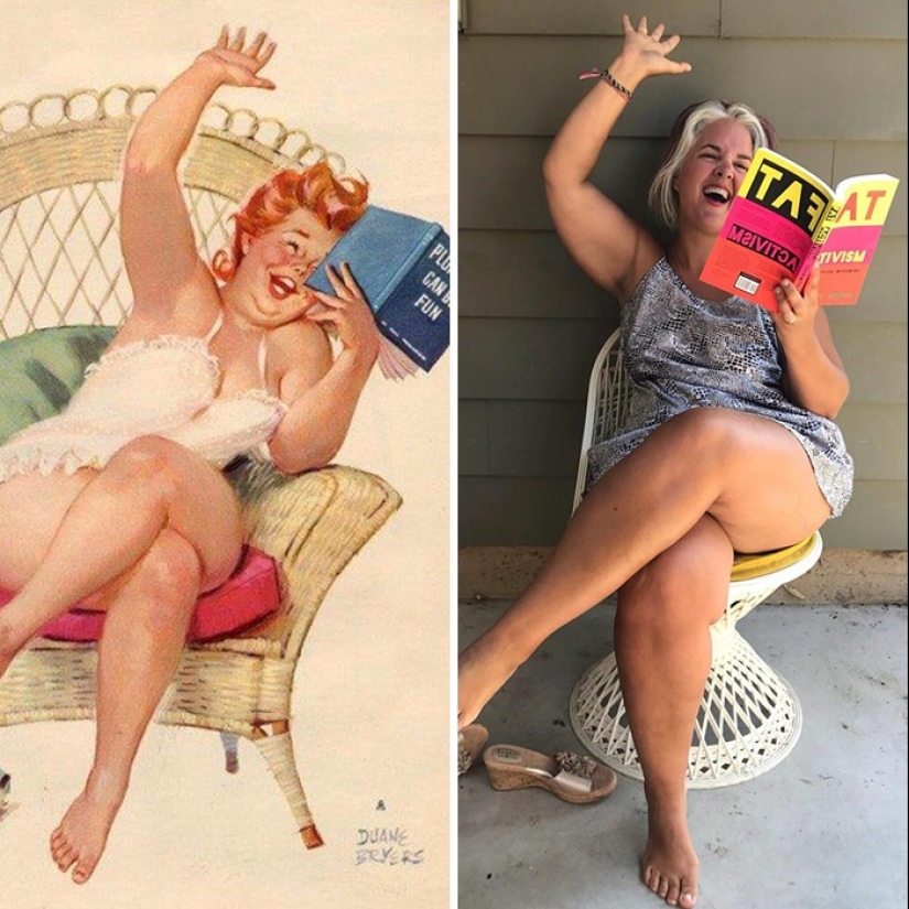 Hilda de lujo en una interpretación moderna: una mujer recreó las imágenes de la famosa BBW pin-up de los años 50