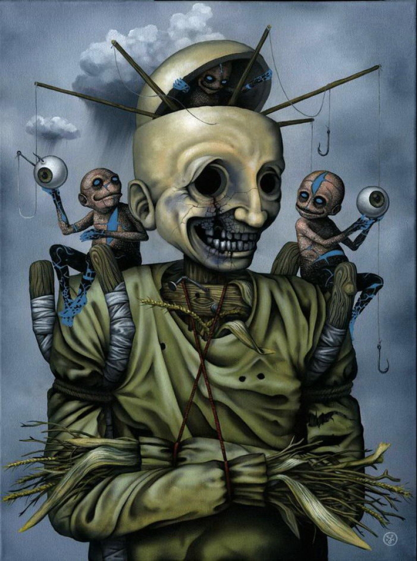 Historias oscuras en las pinturas de Jeff Christensen Historias oscuras en las pinturas de Jeff Christensen