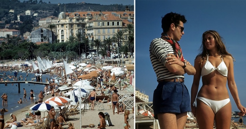 How to relax on the beach in Cannes — amazing color photos of 1948