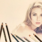 Hyperrealistic dibujos con lápices de colores de Lena Litvina