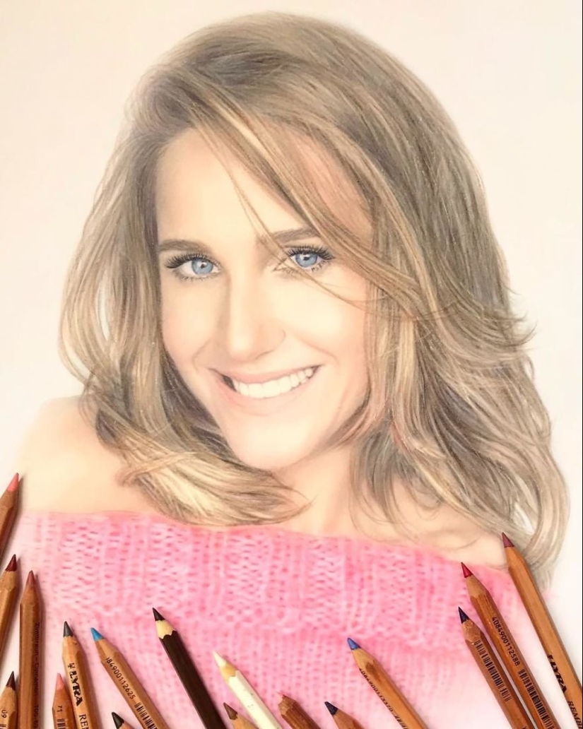 Hyperrealistic drawings with colored pencils from Lena Litvina Hyperrealistic drawings with colored pencils from Lena Litvina