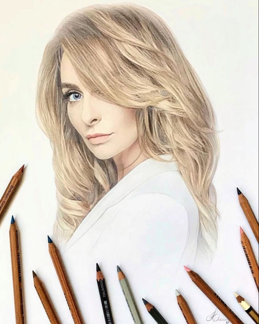 Hyperrealistic drawings with colored pencils from Lena Litvina Hyperrealistic drawings with colored pencils from Lena Litvina