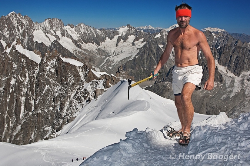 "Ice Man" Wim Hof, conquering the mountains in only shorts