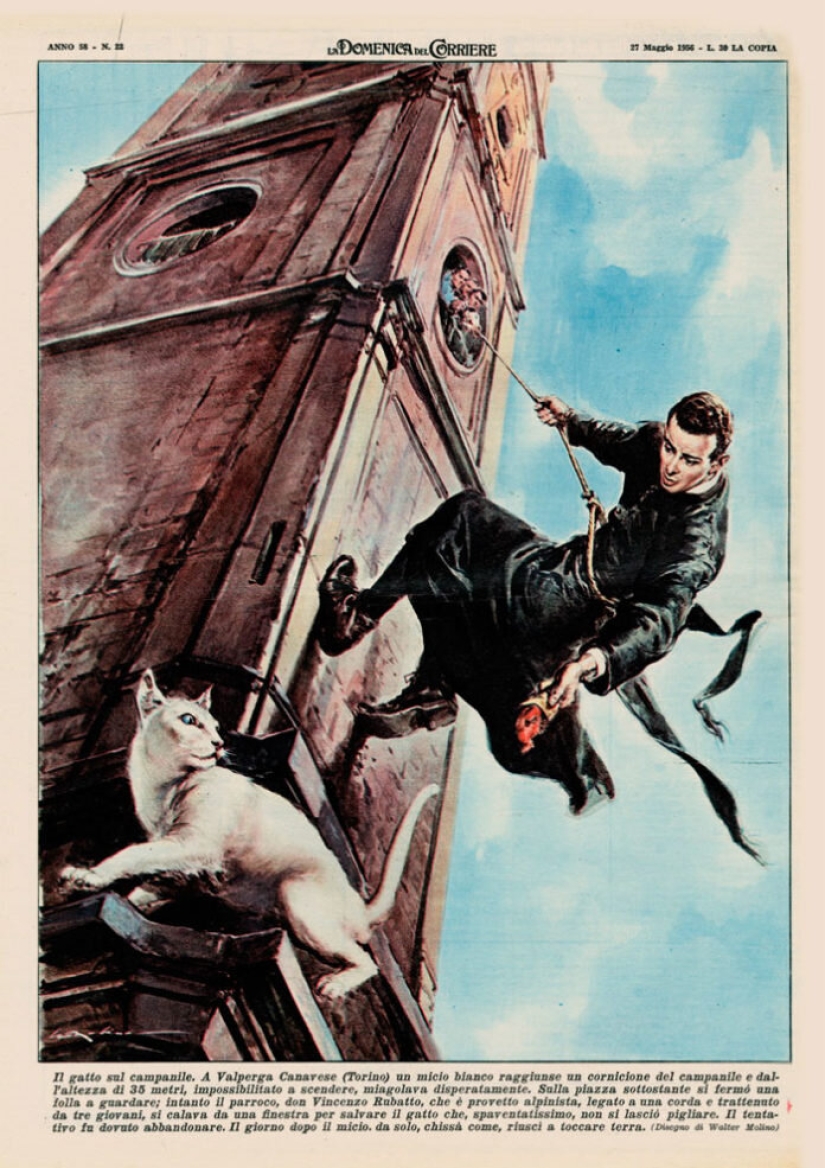 Illustrations by the master of stress and disaster Walter Molino