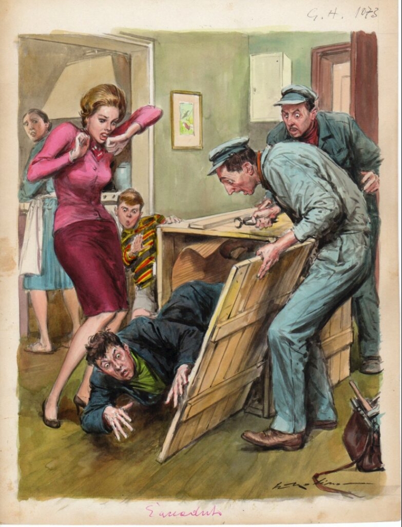 Ilustraciones del maestro del estrés y el desastre Walter Molino Ilustraciones del maestro del estrés y el desastre Walter Molino