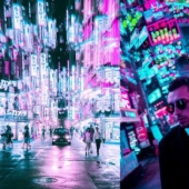 Images of Tokyo and Seoul through fractal filters