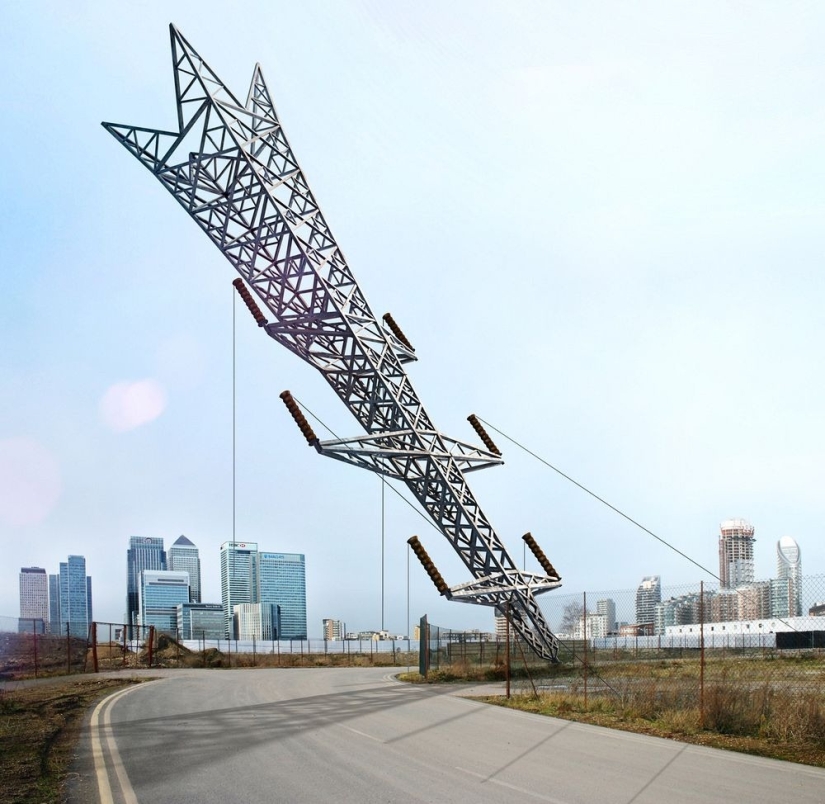 In the hands of this Briton, houses melt, fly and slide to the feet of passers-by