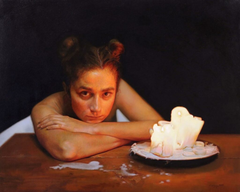 Incredible photorealism of erotic paintings by Anna Vypykh