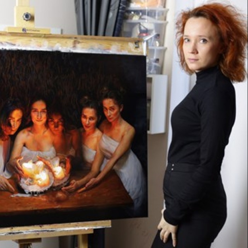 Incredible photorealism of erotic paintings by Anna Vypykh