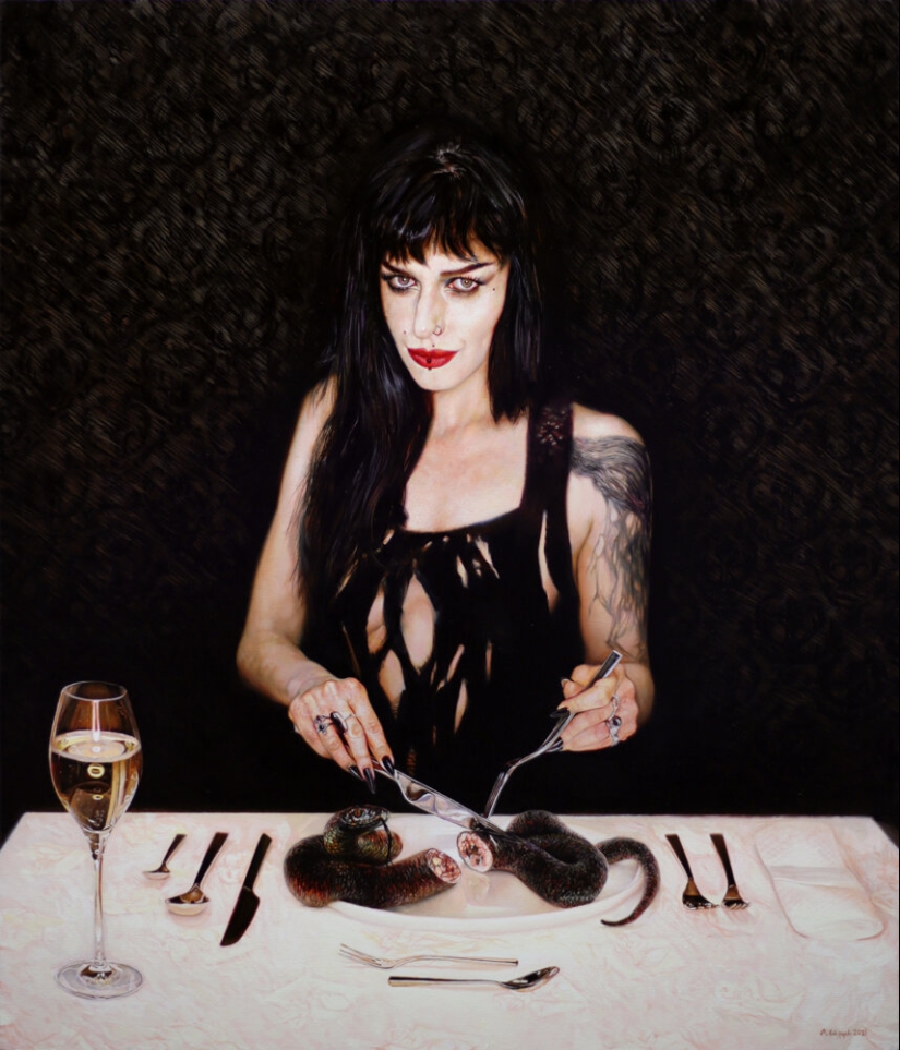 Incredible photorealism of erotic paintings by Anna Vypykh