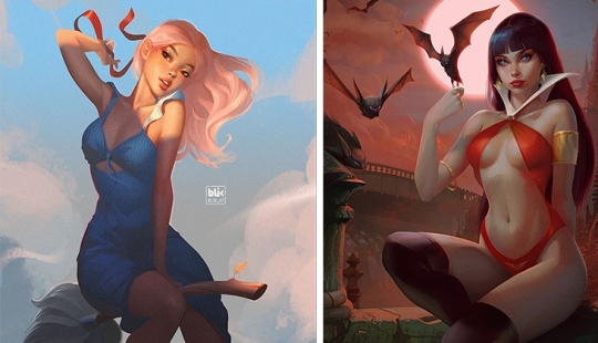 Infernal warriors and sweet girls by illustrator Igor Lomov Infernal warriors and sweet girls by illustrator Igor Lomov