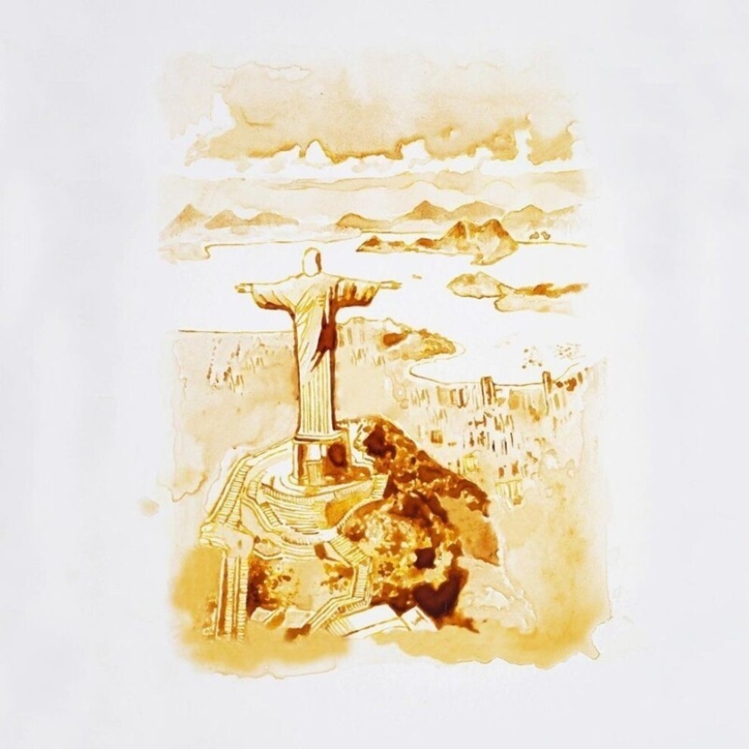 Italian artist Giulia Bernardelli turned spilled coffee into art Italian artist Giulia Bernardelli turned spilled coffee into art