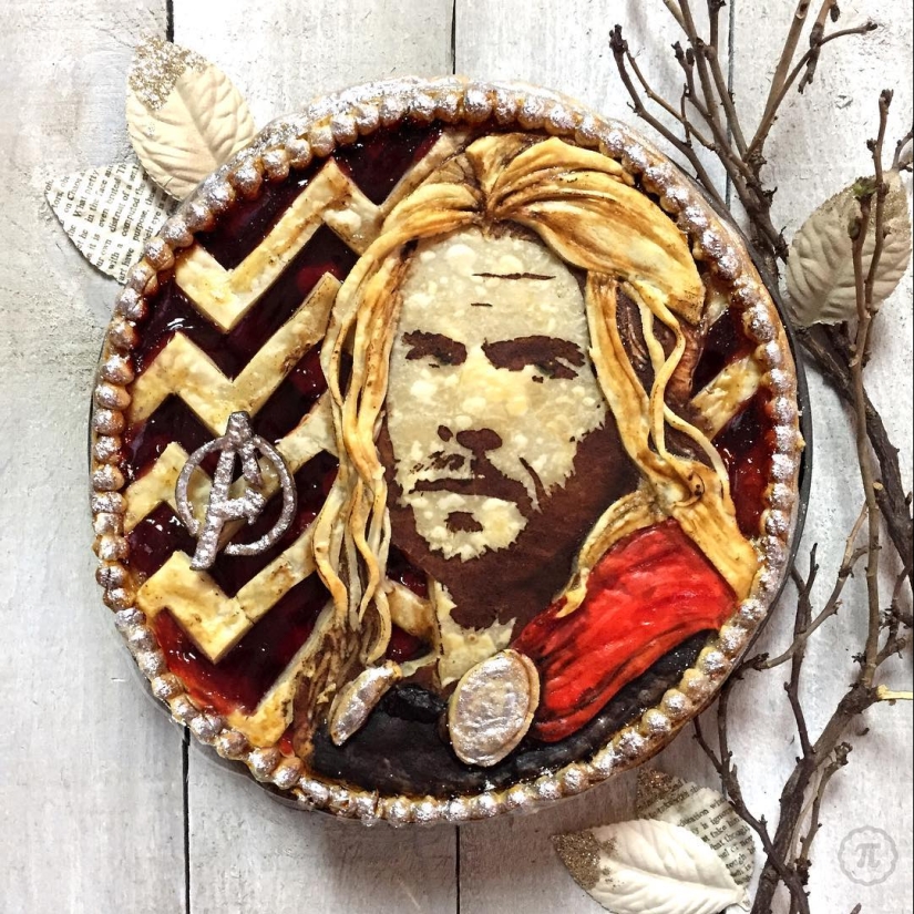 It's even a pity to cut: pop culture in pies