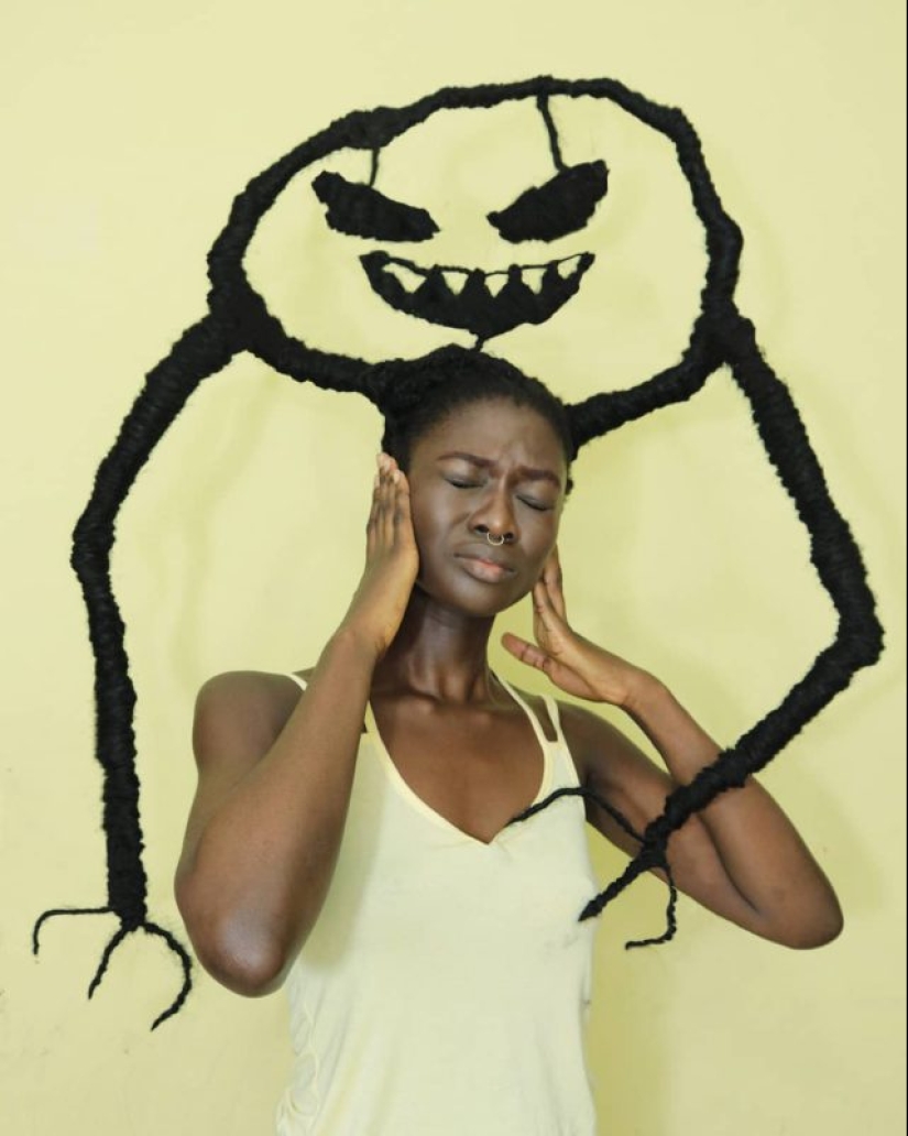 Kosa-Krasa: African artist creates amazing sculptures out of my own hair Kosa-Krasa: African artist creates amazing sculptures out of my own hair