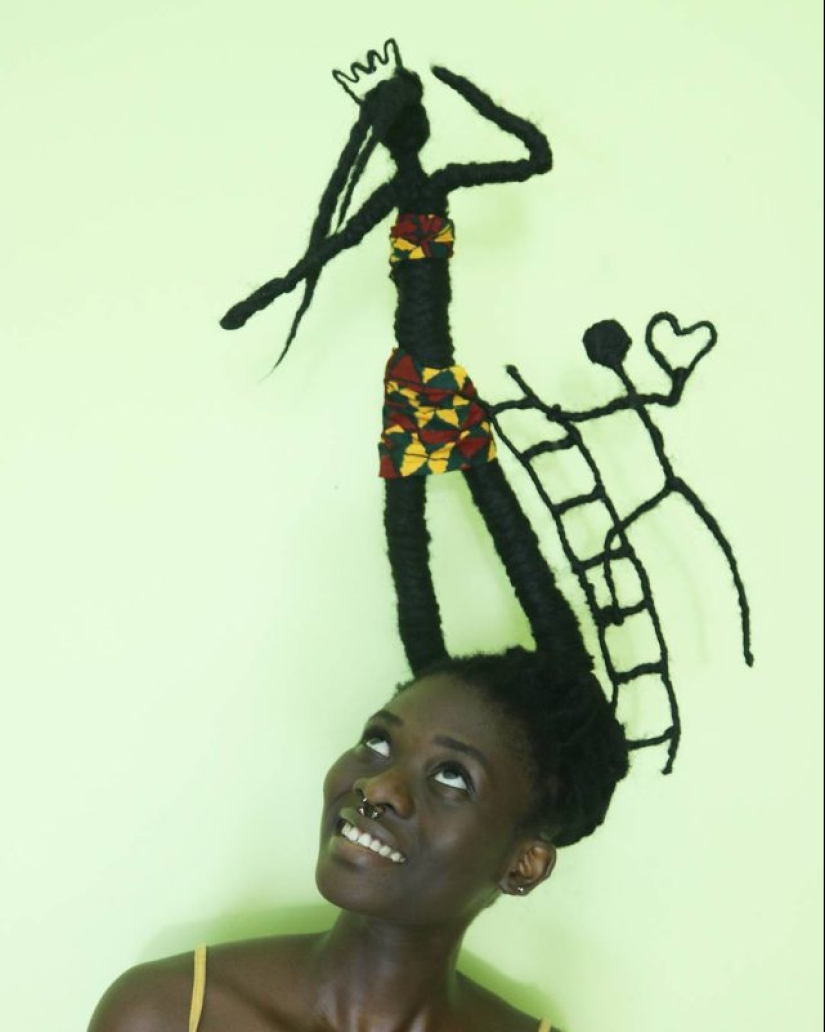 Kosa-Krasa: African artist creates amazing sculptures out of my own hair Kosa-Krasa: African artist creates amazing sculptures out of my own hair