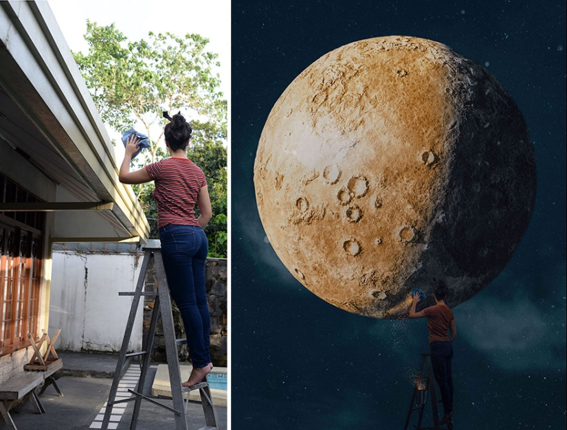 La artista crea mundos fabulosos a partir de fotos de su patio trasero, y es mágico