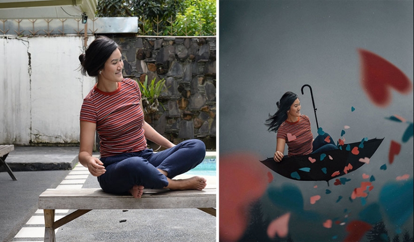 La artista crea mundos fabulosos a partir de fotos de su patio trasero, y es mágico