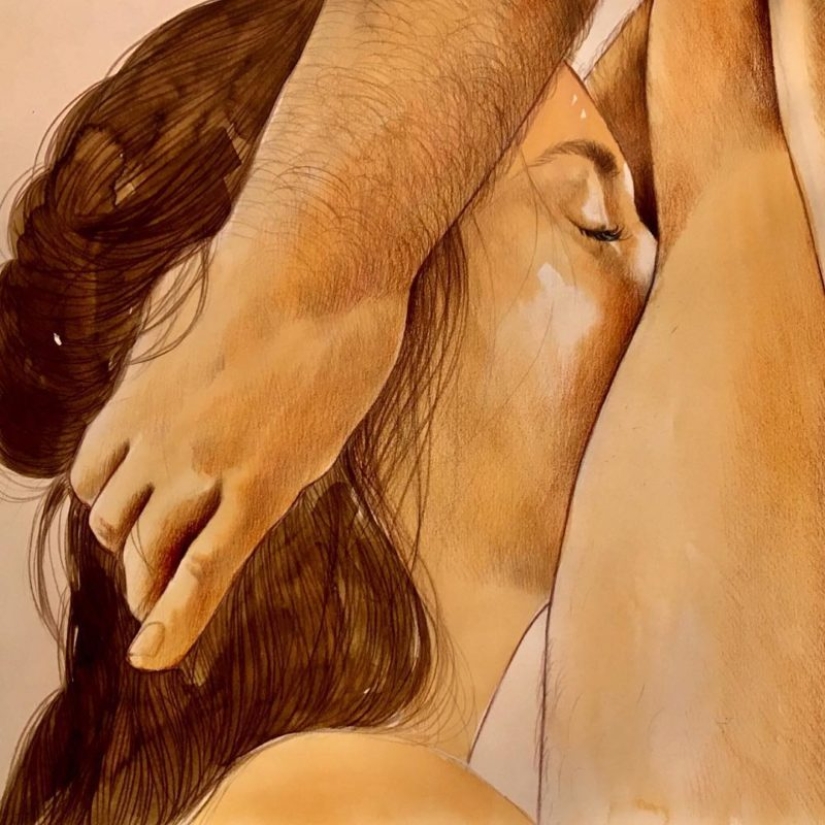 La energía amorosa de toques en las pinturas de Frida Castelli La energía amorosa de toques en las pinturas de Frida Castelli