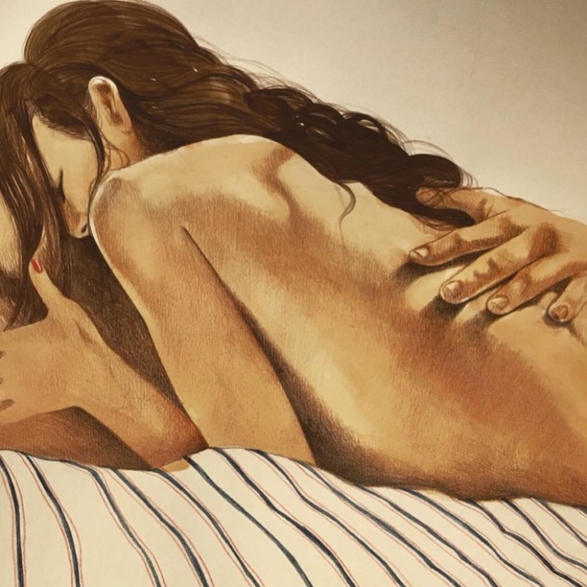 La energía amorosa de toques en las pinturas de Frida Castelli La energía amorosa de toques en las pinturas de Frida Castelli