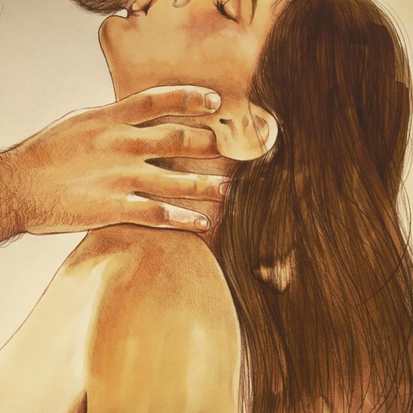 La energía amorosa de toques en las pinturas de Frida Castelli La energía amorosa de toques en las pinturas de Frida Castelli