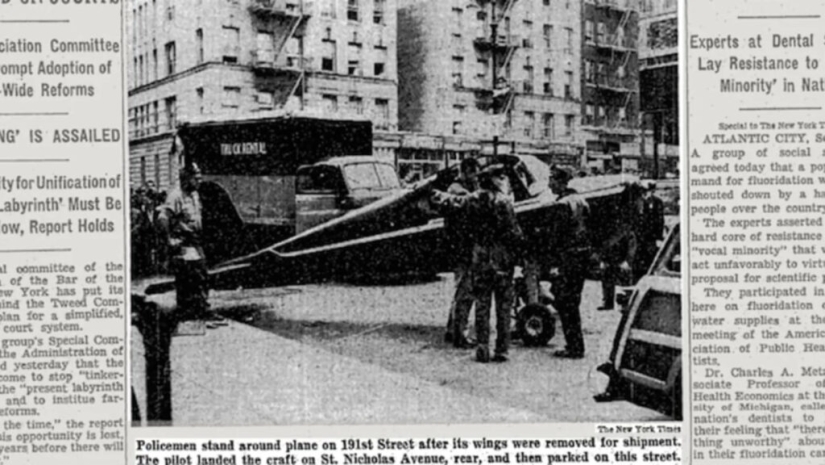 La historia de Thomas Fitzpatrick, quien aterrizó dos veces un avión en el centro de Nueva York