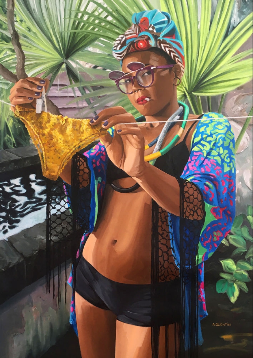 La isla paradisíaca de Reunión y sus habitantes en las pinturas de Aurélie Quenten La isla paradisíaca de Reunión y sus habitantes en las pinturas de Aurélie Quenten