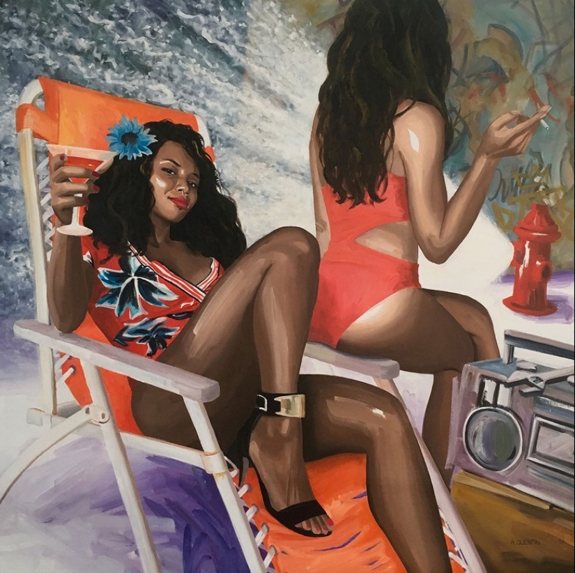 La isla paradisíaca de Reunión y sus habitantes en las pinturas de Aurélie Quenten La isla paradisíaca de Reunión y sus habitantes en las pinturas de Aurélie Quenten