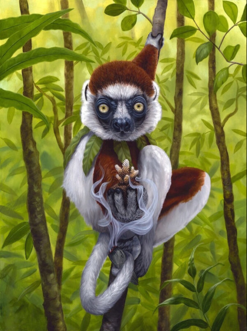 La magia del mundo animal en las pinturas del artista surrealista John Ching La magia del mundo animal en las pinturas del artista surrealista John Ching