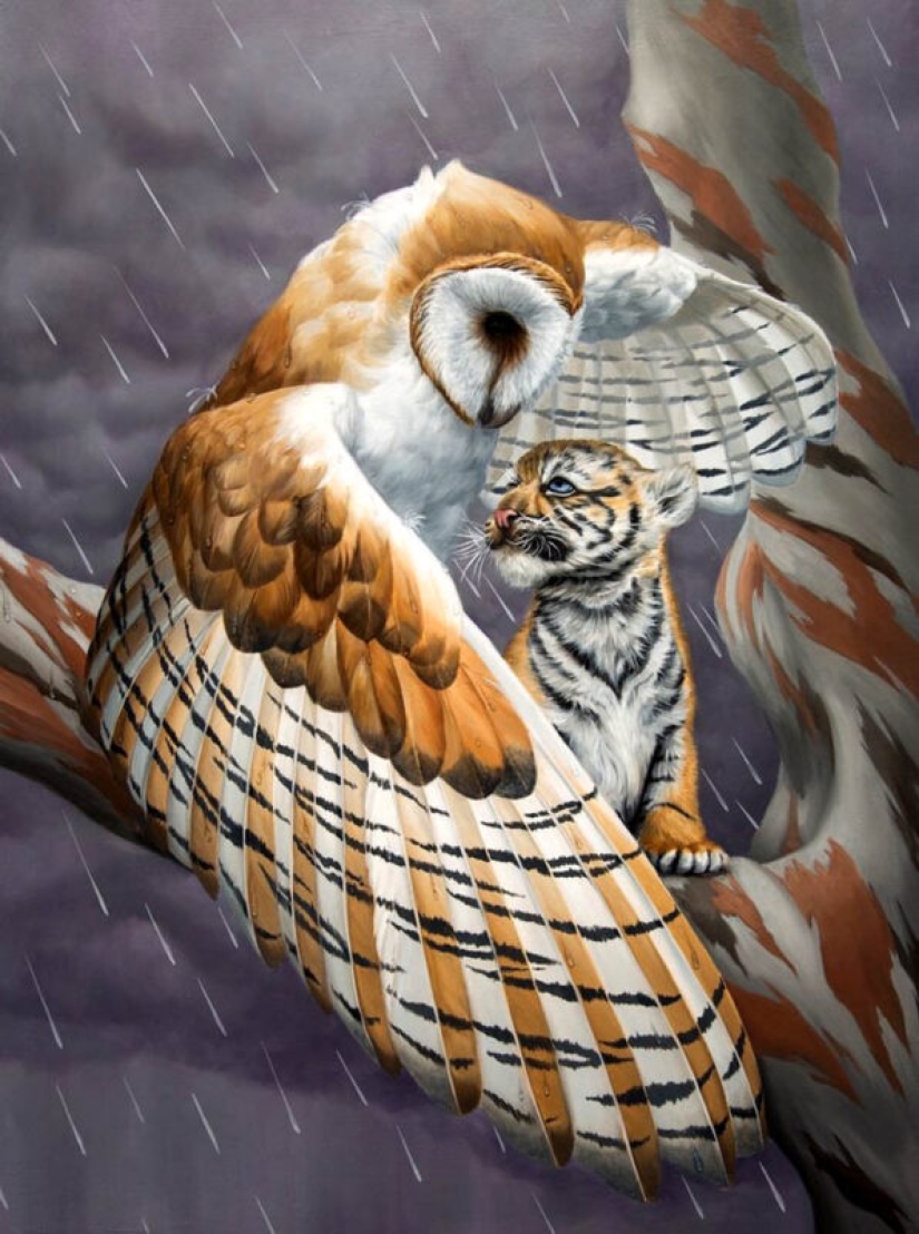 La magia del mundo animal en las pinturas del artista surrealista John Ching La magia del mundo animal en las pinturas del artista surrealista John Ching