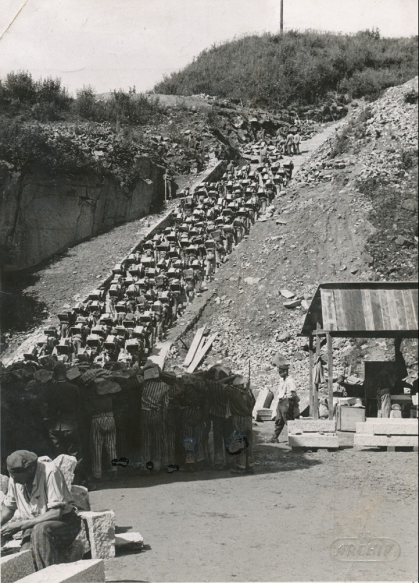 "Ladder of the dead" in the Austrian concentration camp Mauthausen "Ladder of the dead" in the Austrian concentration camp Mauthausen