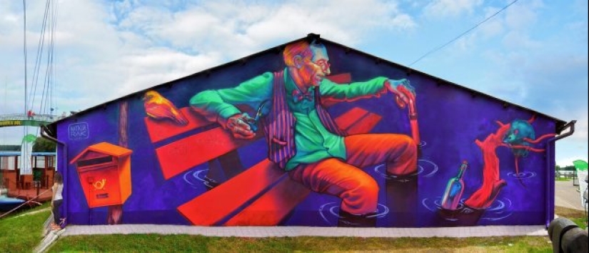 Large-scale and bright street art by Polish artist Natalia Rak