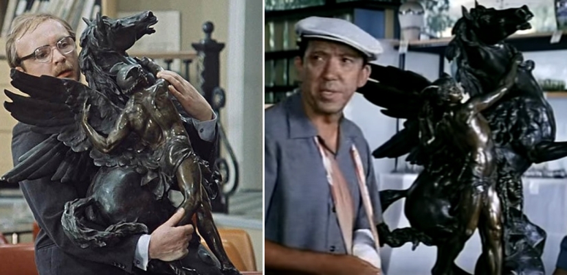 Las cuatro patas de la estrella de "Mosfilm": caballo de bronce, que fue filmada en no menos Mironov Las cuatro patas de la estrella de "Mosfilm": caballo de bronce, que fue filmada en no menos Mironov