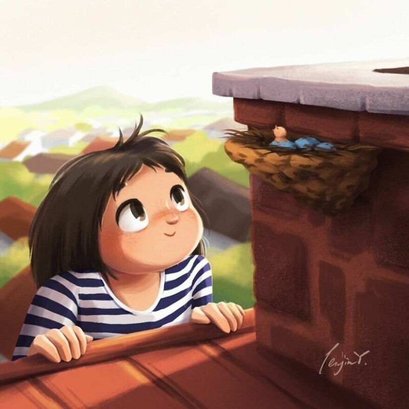 Lindos dibujos de una chica bajo el apodo de Peijin sobre cómo los animales mejoran nuestras vidas Lindos dibujos de una chica bajo el apodo de Peijin sobre cómo los animales mejoran nuestras vidas