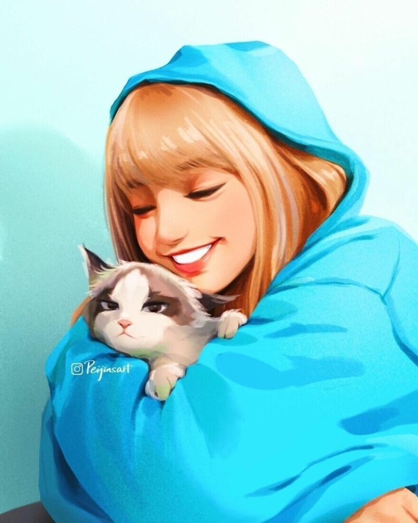 Lindos dibujos de una chica bajo el apodo de Peijin sobre cómo los animales mejoran nuestras vidas Lindos dibujos de una chica bajo el apodo de Peijin sobre cómo los animales mejoran nuestras vidas