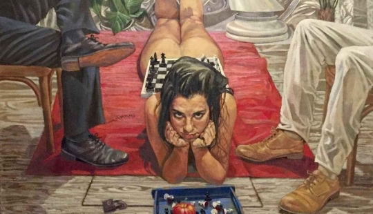 Los destinos de las mujeres en las pinturas del artista egipcio Walid Ebeid