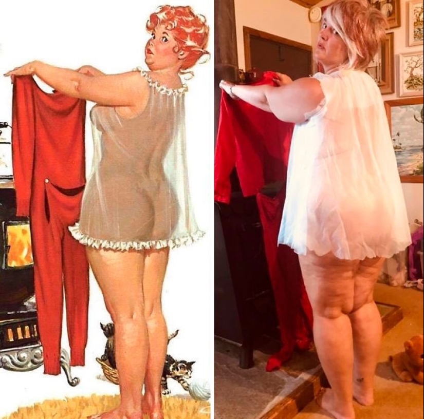 Luxurious Hilda in a modern interpretation: a woman recreated the images of the famous pin-up BBW from the 50s Luxurious Hilda in a modern interpretation: a woman recreated the images of the famous pin-up BBW from the 50s