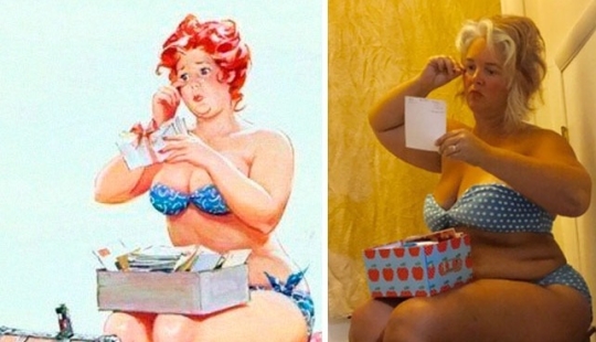 Luxurious Hilda in a modern interpretation: a woman recreated the images of the famous pin-up BBW from the 50s Luxurious Hilda in a modern interpretation: a woman recreated the images of the famous pin-up BBW from the 50s