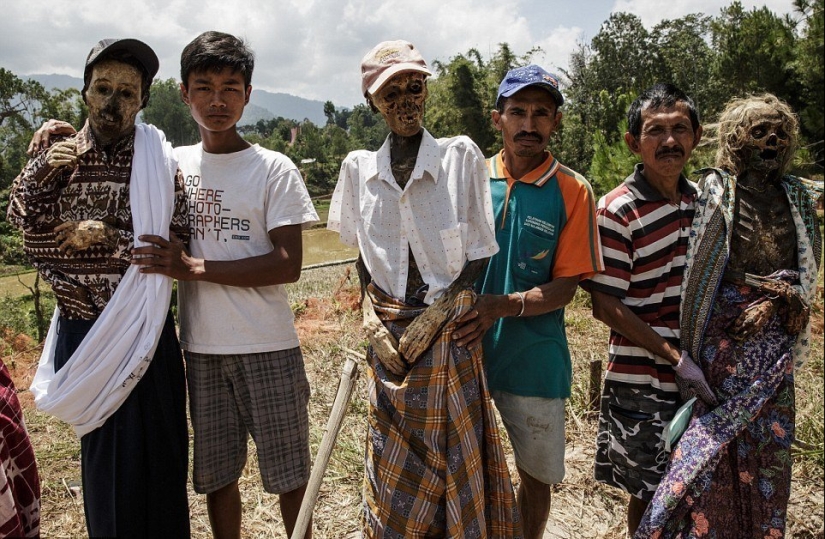 Manene Festival, during which the Toraja people dig up the bodies of their deceased relatives