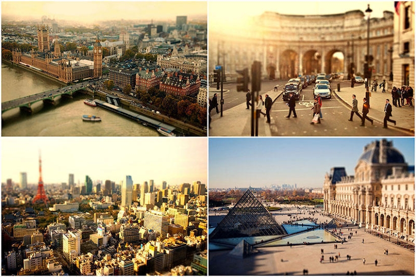 "Miniaturización" de megaciudades por Ben Thomas