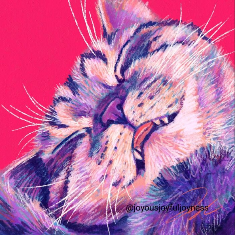 Mis 20 pinturas extravagantes de gatos en sus poses más divertidas Mis 20 pinturas extravagantes de gatos en sus poses más divertidas