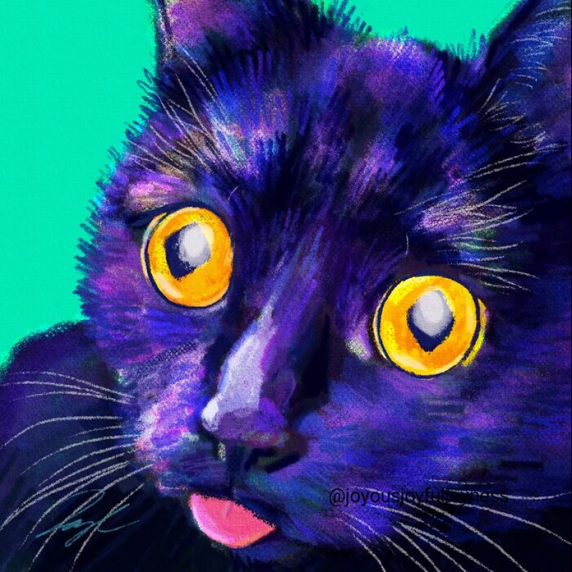 Mis 20 pinturas extravagantes de gatos en sus poses más divertidas Mis 20 pinturas extravagantes de gatos en sus poses más divertidas